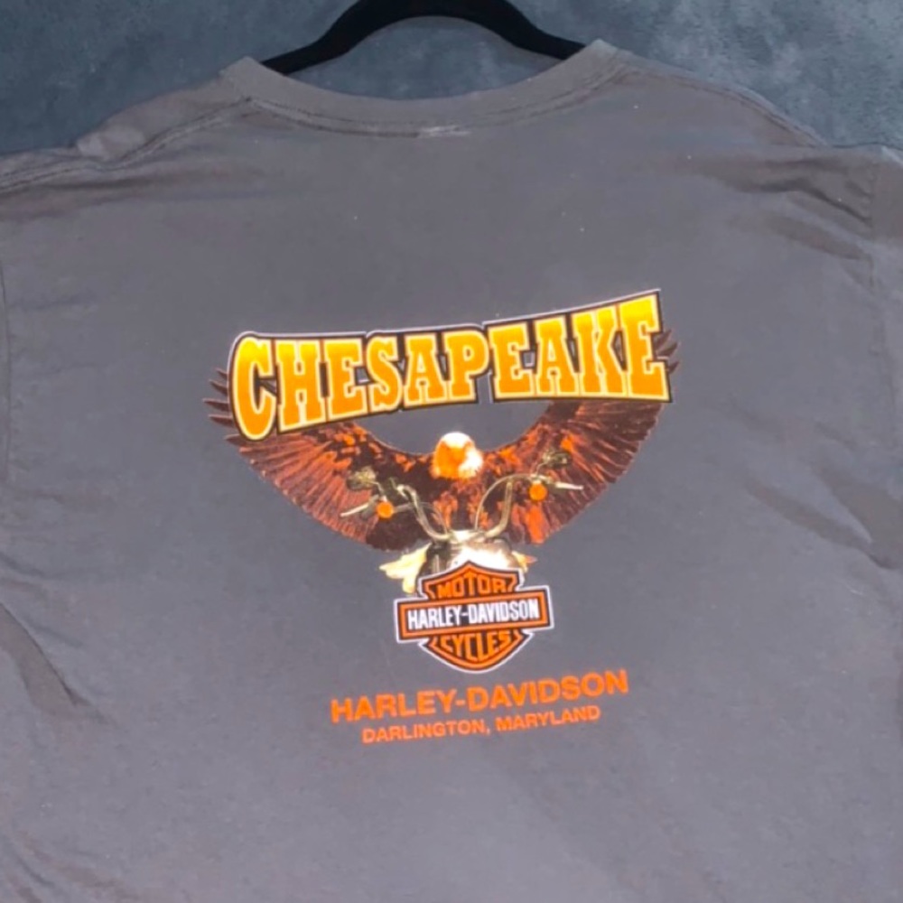 Harley Davidson Chesapeake Maryland old graphic tee